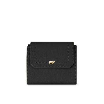 BRAUN BUFFEL 台灣總代理 珍妮絲 8卡三折短夾-黑色/BF840-414-BK