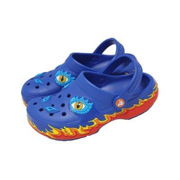 Crocs 洞洞鞋 Classic IAM Dragon 中大童 酷炫恐龍 閃電印花 燈鞋 2125094KZ