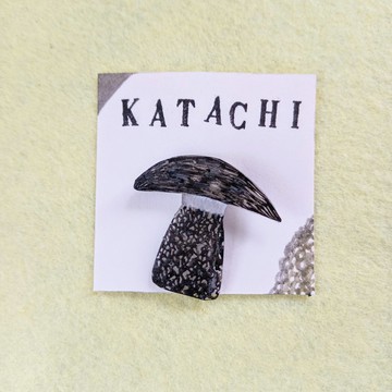 胸針 三川黑網柄牛肝菌 毒菇 手繪 獨一無二