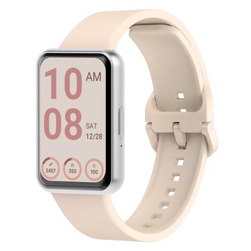 NUART Galaxy Fit系列矽膠錶帶  1個  米色  Galaxy Fit 3