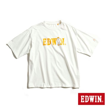 EDWIN 男款 橘標 基本LOGO短袖T恤 (米白色)