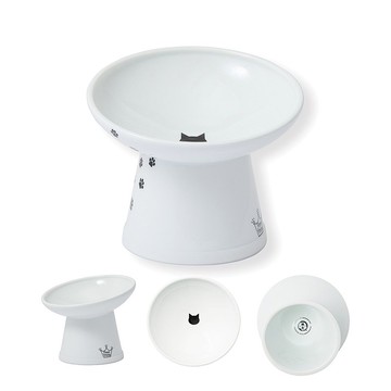 貓壹 快樂食光 斜淺口食碗