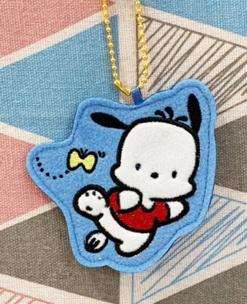 【震撼精品百貨】Pochacco 帕帢狗~三麗鷗帕帢狗~別針吊飾~藍蝴蝶*10275