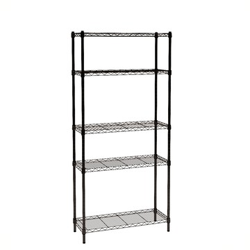 【客尊屋】小資型《粗管徑》35X90X195Hcm 黑武士五層架