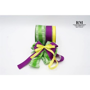 特惠套組金紫銀青配色套組/禮盒包裝/蝴蝶結/手工材料/緞帶用途/緞帶批發