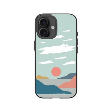 iPhone 16 Clear (相機按鈕) 酷墨灰 - ilovedoodle (Lim Heng Swee) - Cat Landscape - Cloud 貓咪雲