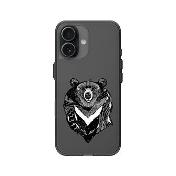 iPhone 17 Clear (相機按鈕) 酷墨灰 - 花生騷 WasangShow - 勇氣黑熊