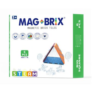 MAGBLOX  - MAGBRIX 積木磁力片 大正方形 6pcs（共兩款封面隨機出貨）