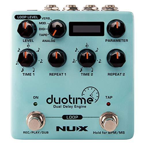 NUX Duotime Stereo Delay Pedal with Independent Time,Analog Delay,Tape Echo