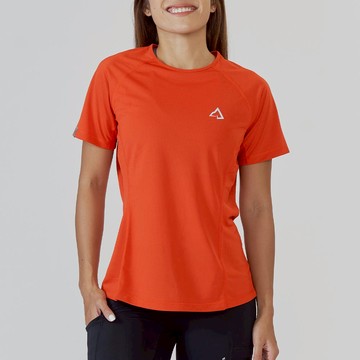 Wi 環保機能輕量速乾短袖上衣 女款 橙紅