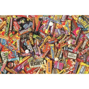 台灣製優質夜光拼圖1000片 世界系列-I WANT CANDY