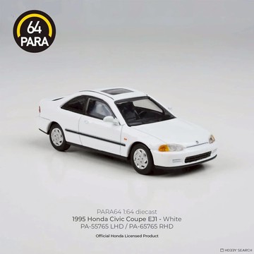 PARA64 1/64 本田 Honda Civic Coupe EJ1 1995 White RHD PA-55765