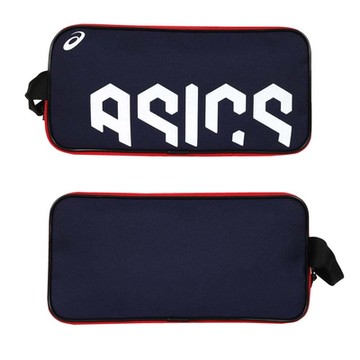 ASICS 鞋袋-台灣製 手提袋 鞋履收納 亞瑟士 3033C104-400 丈青白紅
