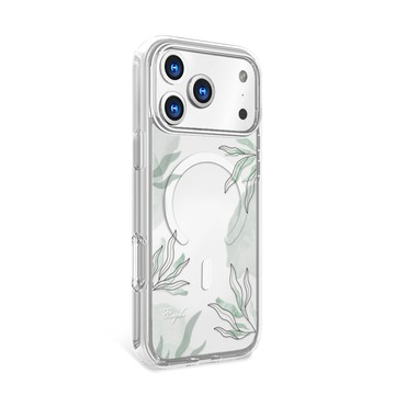 APBS iPhone 18/17/16/15/14/13/12/11系列 輕薄防摔磁吸手機殼-青草香