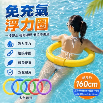 台灣出貨✨ 免充氣實心浮力棒 155cm加粗漂浮棒 環保EVA材質高密度海綿 直通接頭穩固連接 成人兒童學游泳輔助器材