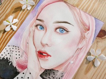 虎斑羊-單人/A4尺寸/手繪人像客製畫/水彩/友情紀念/生日禮物