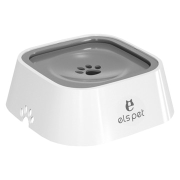 els pet 寵物不濕嘴漂浮水碗 1L  灰色  1個