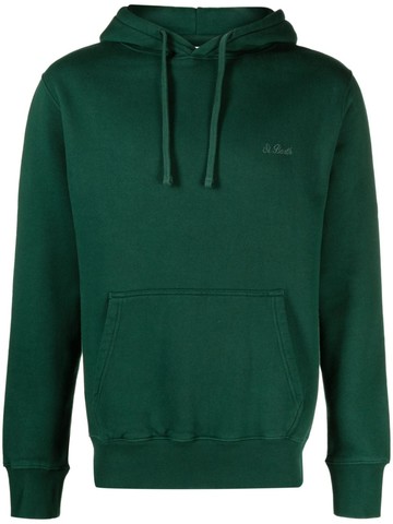 MC2 Saint Barth - Tribeca logo-embroidered cotton hoodie - men - Cotton - L - Green