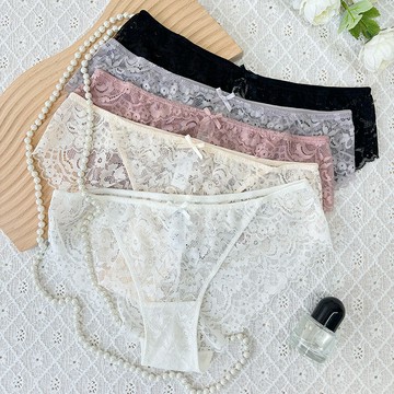 6IXTY8IGHT SALIE P SOLID, 蕾絲比基尼內褲女 低腰 PT12457