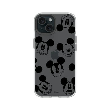 iPhone 15 Clear 透明 - 迪士尼-米奇 Mickey - 黑標款-米奇的有趣表情
