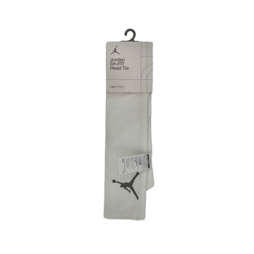 NIKE 耐吉 JORDAN 喬丹 DRI-FIT 單色綁帶式頭帶 吸濕排汗  1SIZE  白色  1個