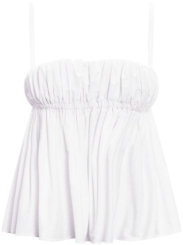 Altuzarra - Momoko detchable-sleeve peplum top - women - Cotton/Polyester - 36 - White