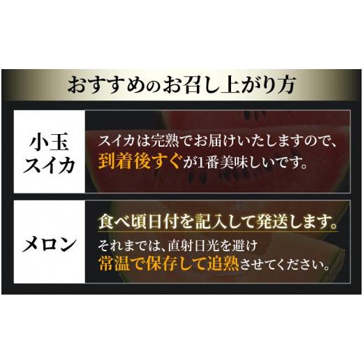 ふるさと納税 福井県 あわら市 小玉スイカ2種とマルセイユメロン2個の贅沢セット 計6kg〜8kg 秀品 農家直送 有機肥料 低農薬 ※2024年6月上旬より…