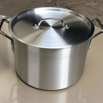 鋁鍋商用大容量加厚鋁湯鍋雙耳鋁湯桶不粘底鍋鋁煲粥煲大鍋日式