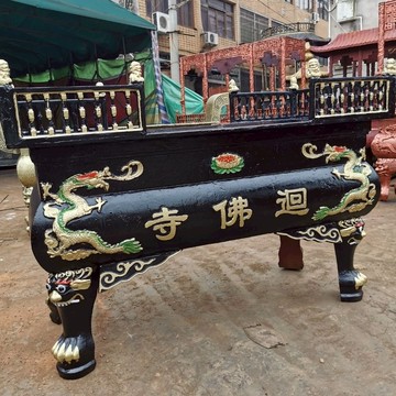 鑄鐵長方形香爐寺廟供佛擺件道觀室外四方鼎景區宗祠堂插香燒紙爐 c8071