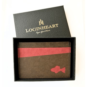 loginheart魚滿堂_秋楓咖紅 全防護屏蔽感應卡夾 5卡層皆受屏蔽 防盜刷 防消磁 台灣製