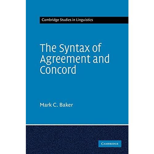 [A01439609]The Syntax of Agreement and Concord (Cambridge Studies in Lingui