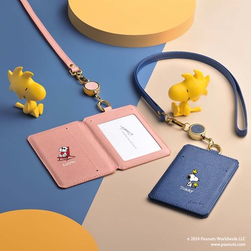 PEANUTS 特別版 UV印刷 客製化翻轉雙折皮革證件套 (5色)