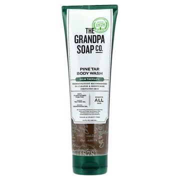 The Grandpa Soap Co., 松焦油沐浴露，肌膚護理，9.5 液量盎司（280 毫升）