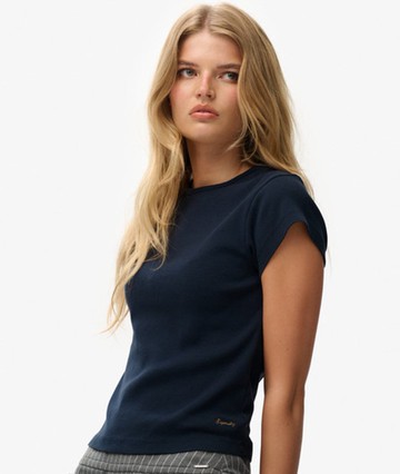 Superdry Women's Athletic Essential T-shirt Navy Size: 12