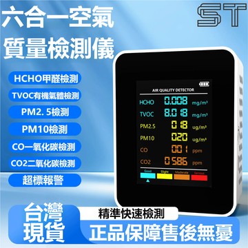 濃度檢測儀 甲醛測試 PM2.5 溫度 濕度 二氧化碳偵測器 多功能空氣質量檢測儀 十合一 空氣檢測 甲醛檢測