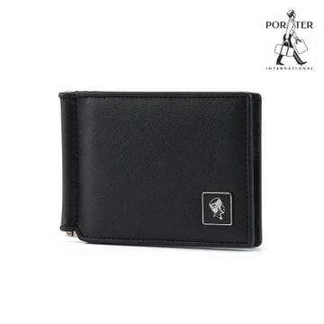 PORTER INTERNATIONAL - 法式精緻BEND真皮鈔票卡夾 - 黑