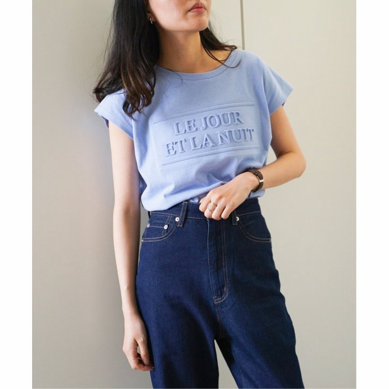 Vence Exchange ヴァンス エクスチェンジ エンボス加工tシャツ レディース ブルー 通販 Lineポイント最大1 0 Get Lineショッピング