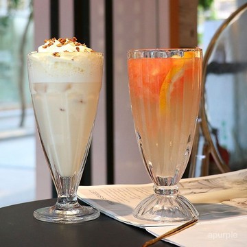 玻璃杯子果汁杯冷飲杯奶茶杯網紅家用創意大飲料杯沙冰奶昔飲品杯 FP5X