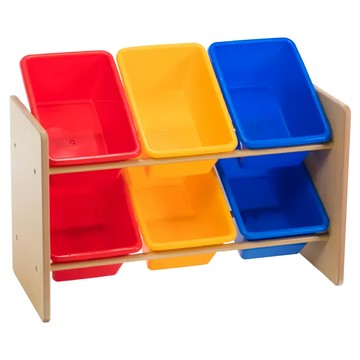 DELSUN 六格玩具收納架 繽紛彩虹 台灣製造 適用年齡3~8歲  1組