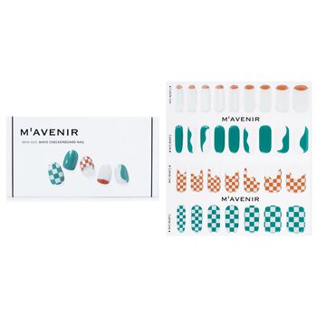 Mavenir Mavenir 指甲貼 (圖案) - # Wave Checkerboard Nail 32pcs-美容工具