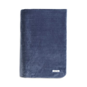 Calvin Klein Modern Reversible Solid Bed Blanket, Queen