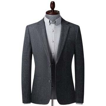 現貨+預購 西裝外套修身西服-秋冬新款格子休閒男外套74da42【獨家進口】【米蘭精品】