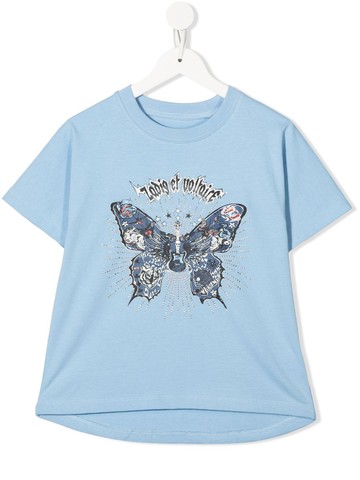 Zadig & Voltaire Kids - graphic-print organic cotton T-shirt - kids - Organic Cotton - 4 yrs - Blue
