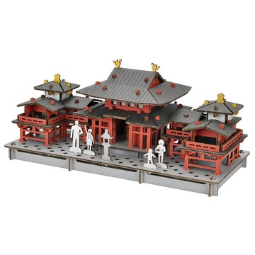 Hacomo PUSU 3D系列 療癒系紙模型 精緻紙模型 益智玩具  日本平等院鳳凰堂寺院  1個