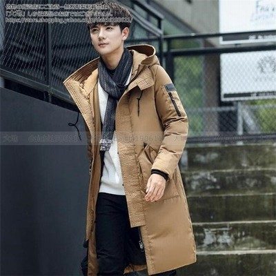 ダウンジャケット メンズ ロング ダウンコート フード付き ライトジャケット 暖かい ライトアウター コート 秋 冬 防寒服 カジュアル 通販 Lineポイント最大get Lineショッピング