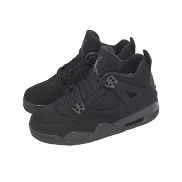 Nike 休閒鞋 Air Jordan 4 GS 大童 女鞋 黑 Black Cat 黑貓 喬丹 AJ4 IB4171-010