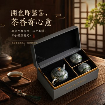 [快速出貨]【BRAVOMART HOME】蝶戀花翡翠綠掐絲銀 一壺兩杯禮盒 男生禮物 升遷禮 商務送禮 巨蟹座 禮物獨家 新品上市 升遷禮物 送給長輩 入厝禮 生日禮物 送禮推薦 獅子座
