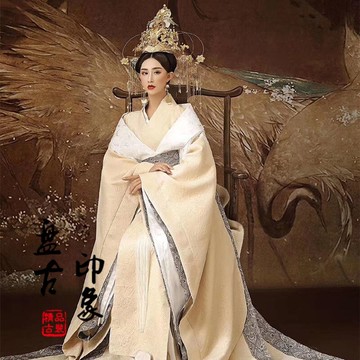 影樓攝影寫真女古裝主題唐裝漢服貴妃皇后拖尾演出表演服裝永遇樂