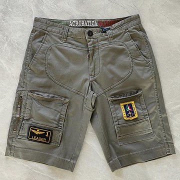 夏季男五分褲工裝褲休閑褲短褲純棉重工刺繡水洗中腰意大利空軍