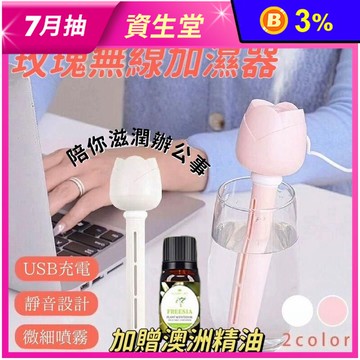 長效補水玫瑰無線加濕器 加贈精油 香薰機 香氛噴霧 擴香
